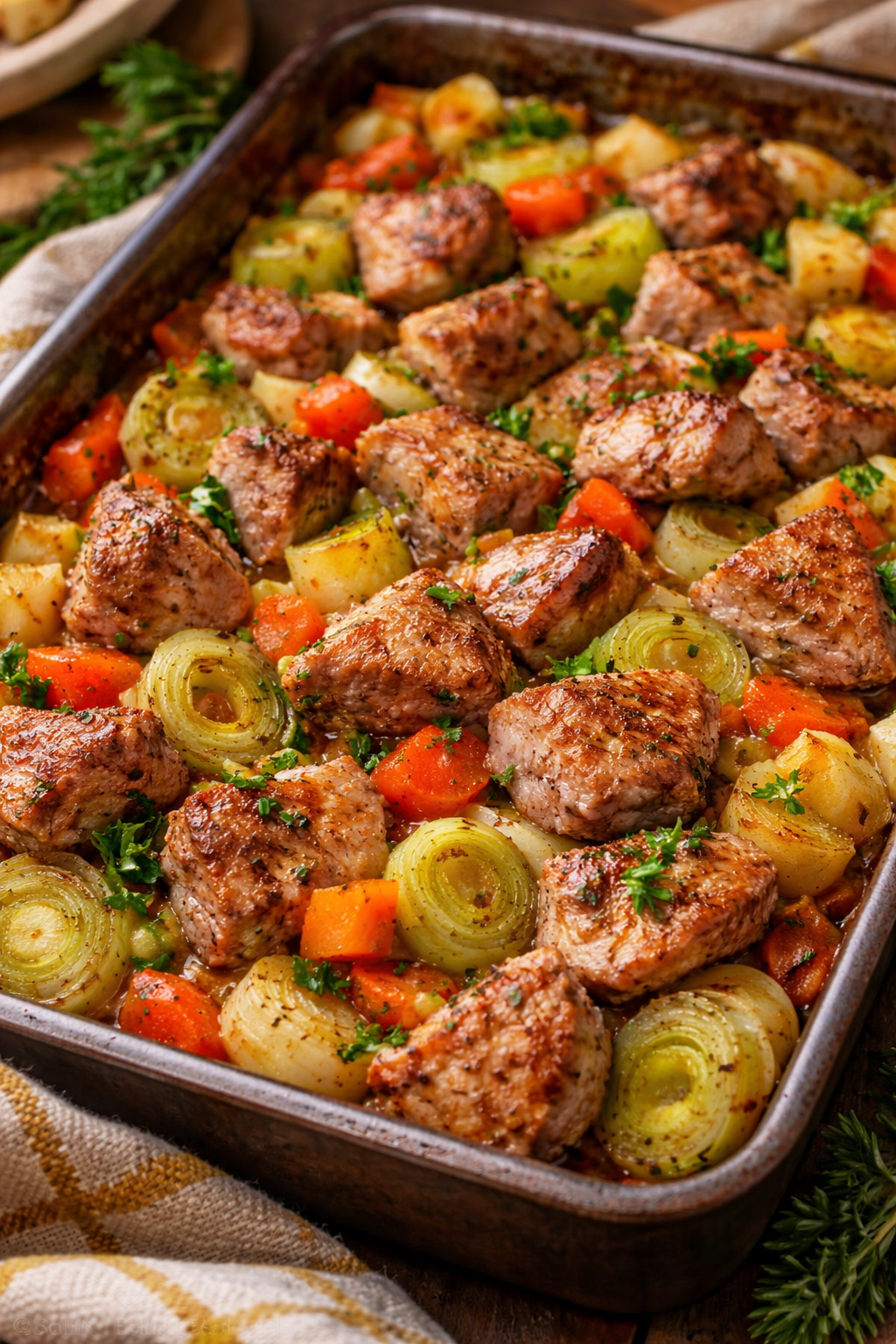 Svinjsko meso sa prazilukom