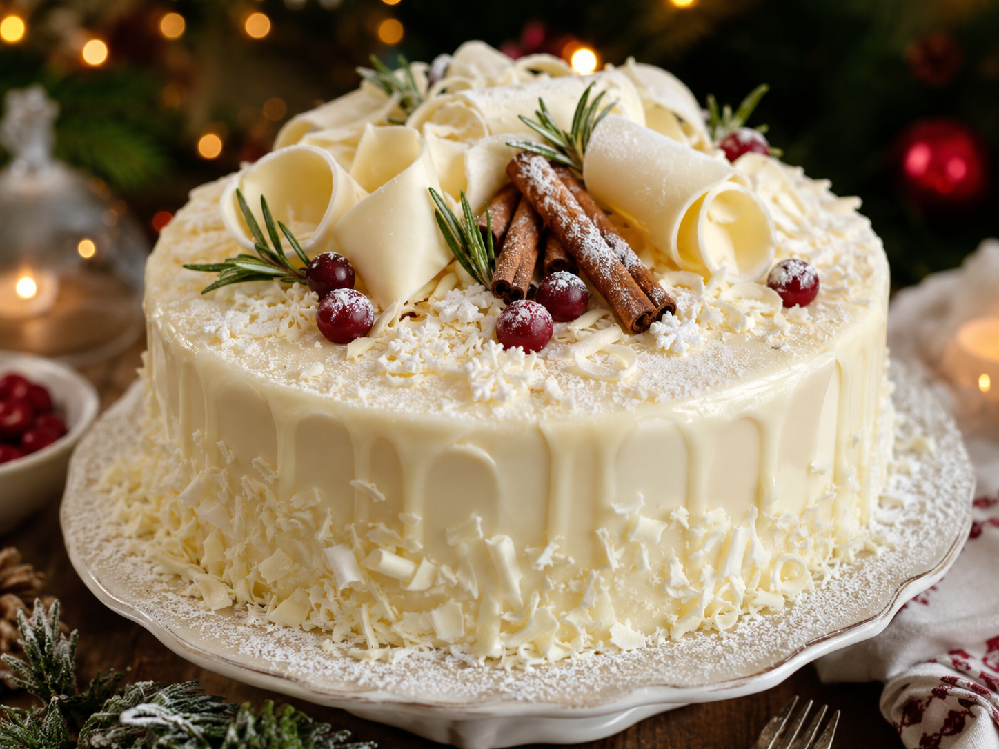 Božićna torta sa belom čokoladom i kardamomom